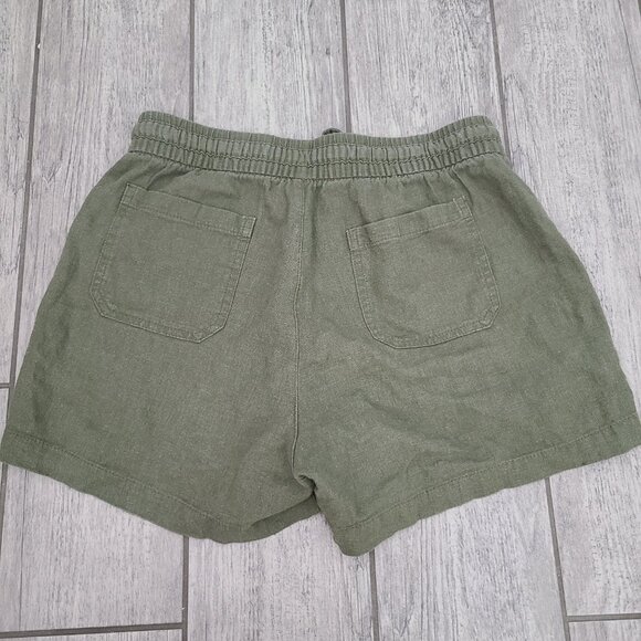 Old Navy Women's Linen Blend Pull-On Shorts Olive Green Size XS - Picture 3 of 8